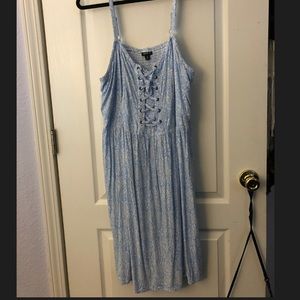 Light blue floral pattern Torrid dress size 3